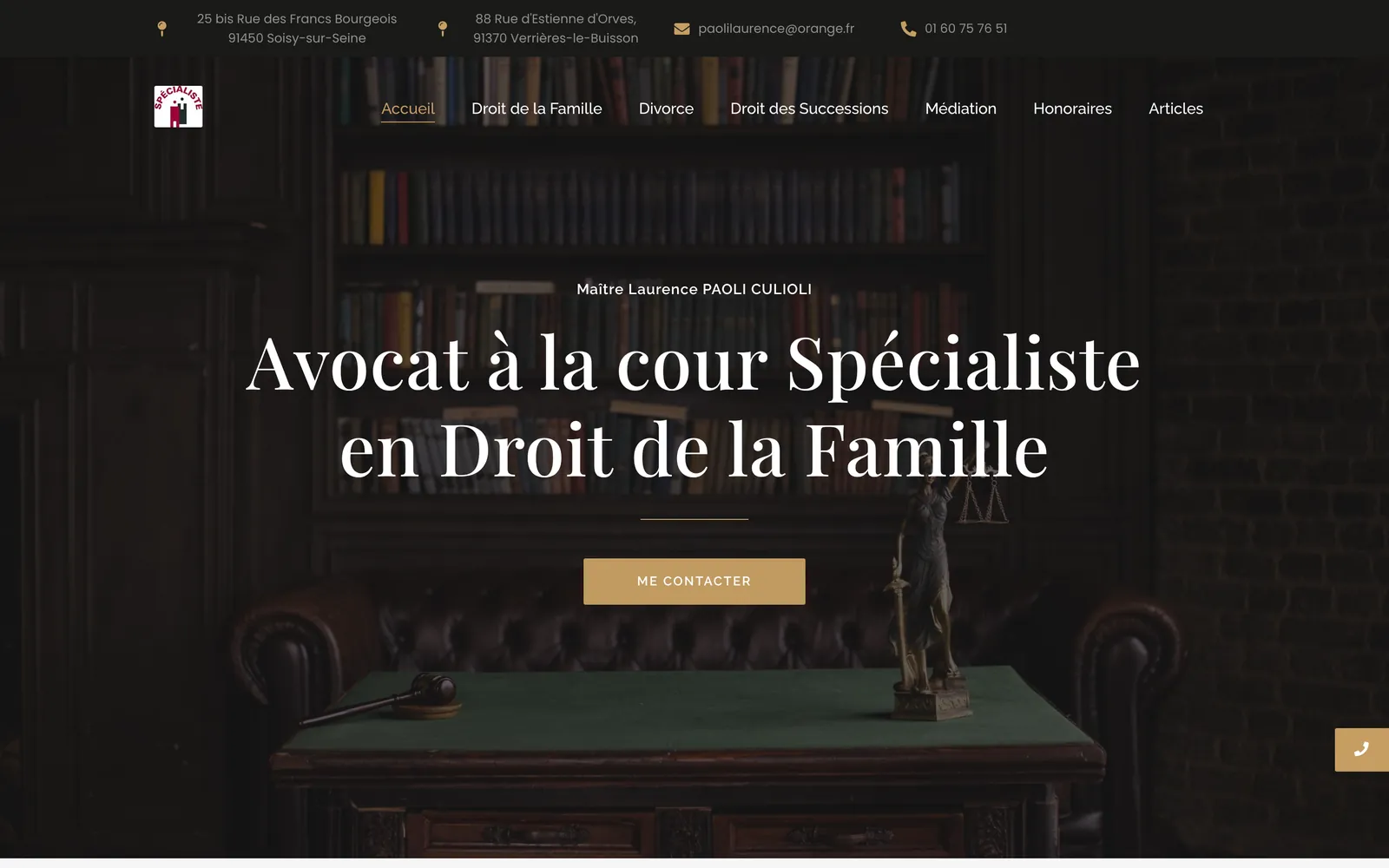 Site Maître Laurence Paoli réalisé par Aurea Media