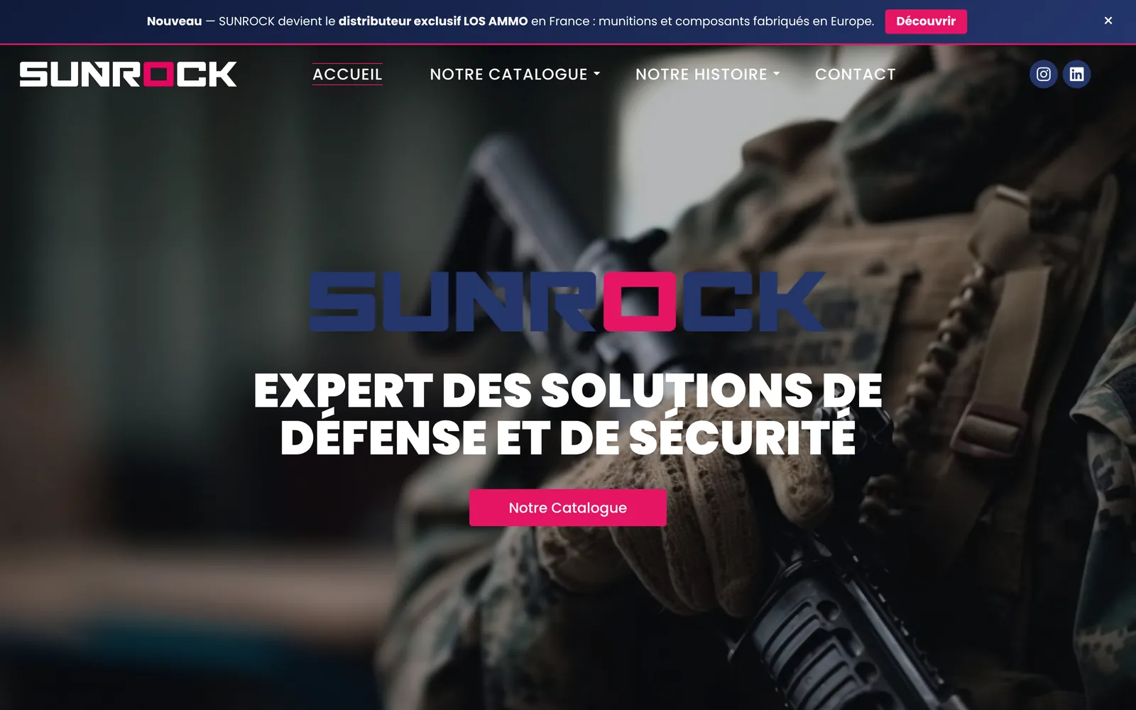 Site Sunrock réalisé par Aurea Media