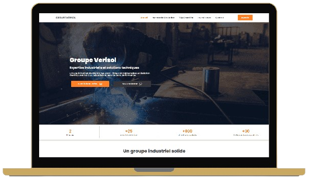 Création site institutionnel Groupe Verisol — agence web Aurea Media