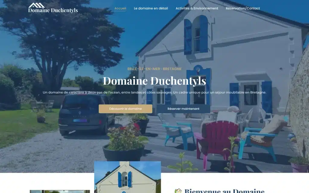 Site Domaine Duchentyls réalisé par Aurea Media