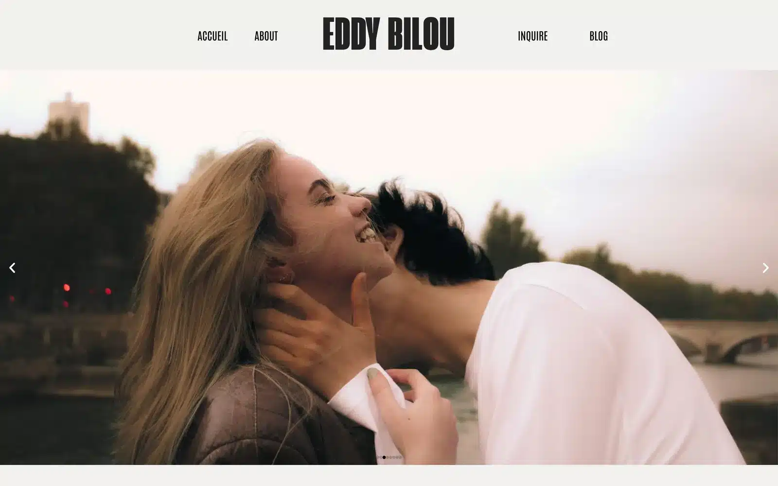 Page d’accueil du site Eddy Bilou