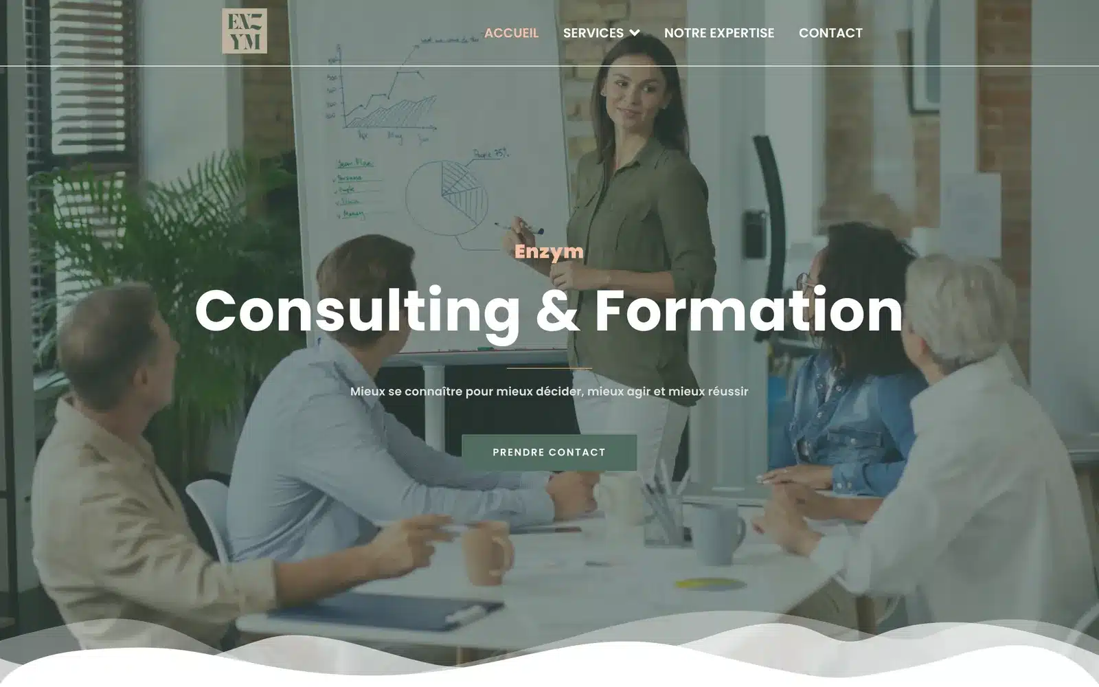 Page d’accueil du site Enzym