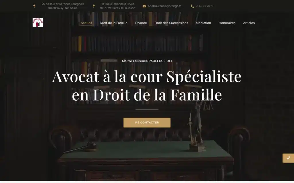 Site Maître Laurence Paoli réalisé par Aurea Media