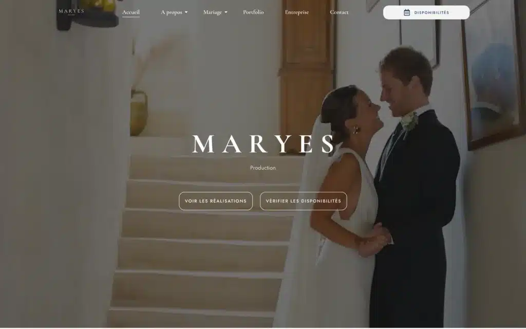 Site Maryes Vidéo réalisé par Aurea Media