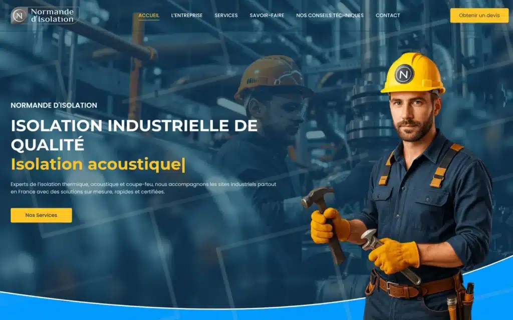 Site Normande d’Isolation réalisé par Aurea Media