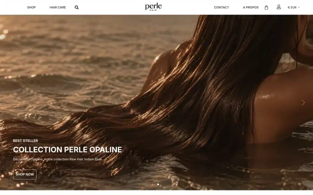 Site Perle Hair réalisé par Aurea Media