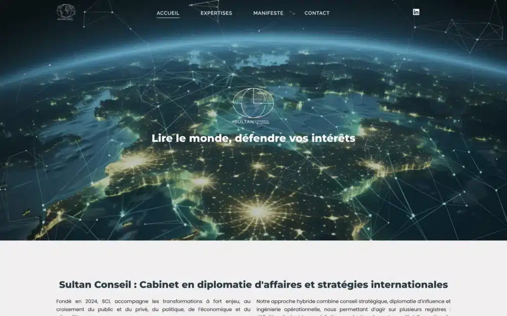 Site Sultan Conseil & Leviers réalisé par Aurea Media